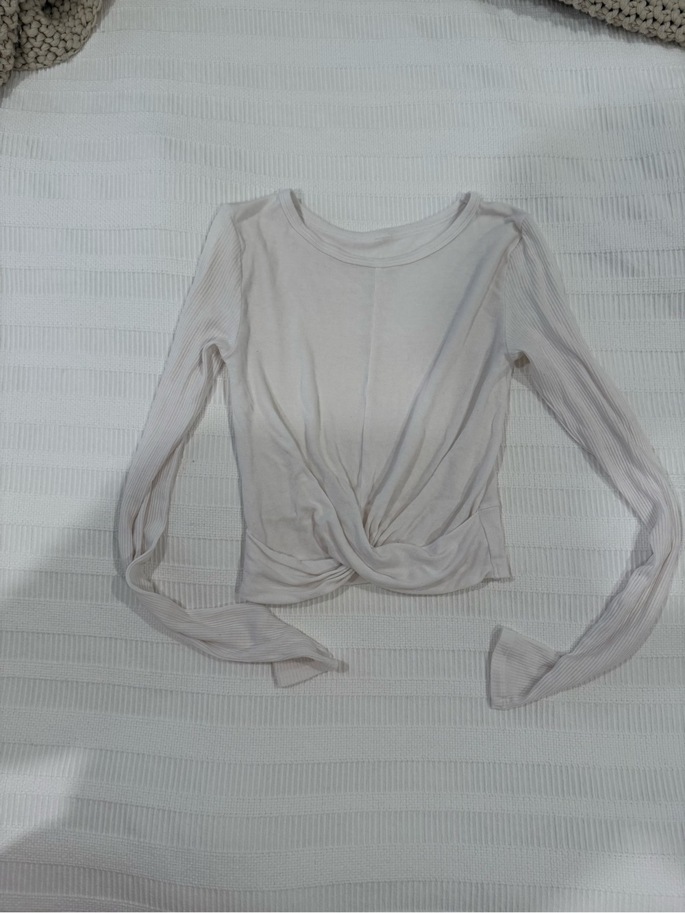 All Long Sleeve Twist-Front Top